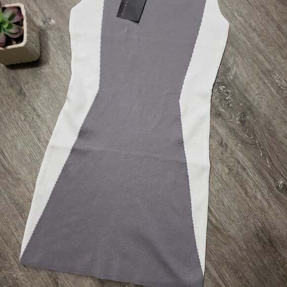 Zara Basic Colour Block Sweater Knit Bodycon Dress - Picture 4 of 7